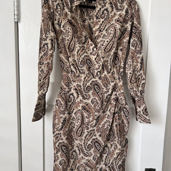 Nili Lotan: Silk Knee-Length Dress, Size: XS, 0 - Picture 4 of 7